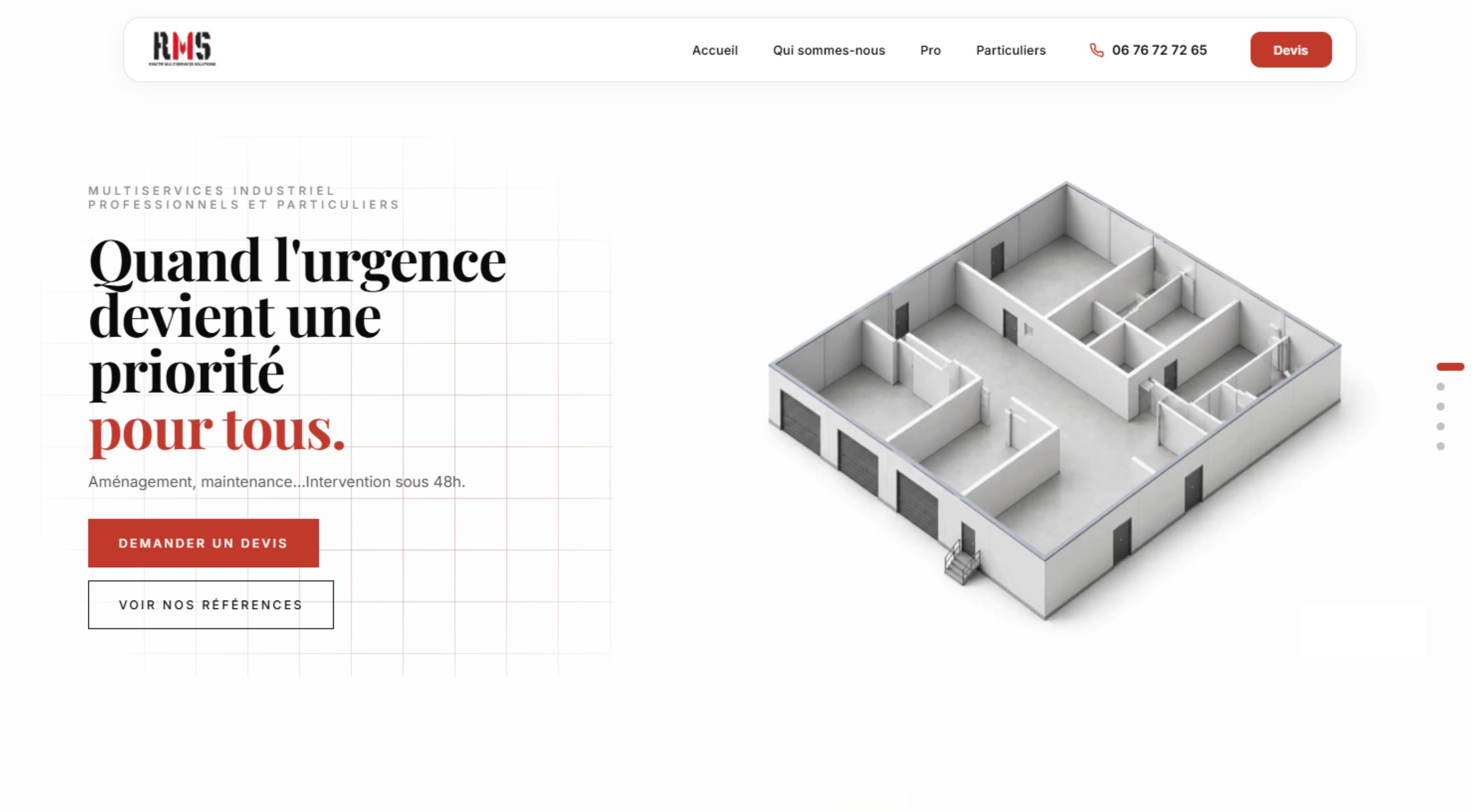 Site reactifms.com réalisé par UnkaiWeb