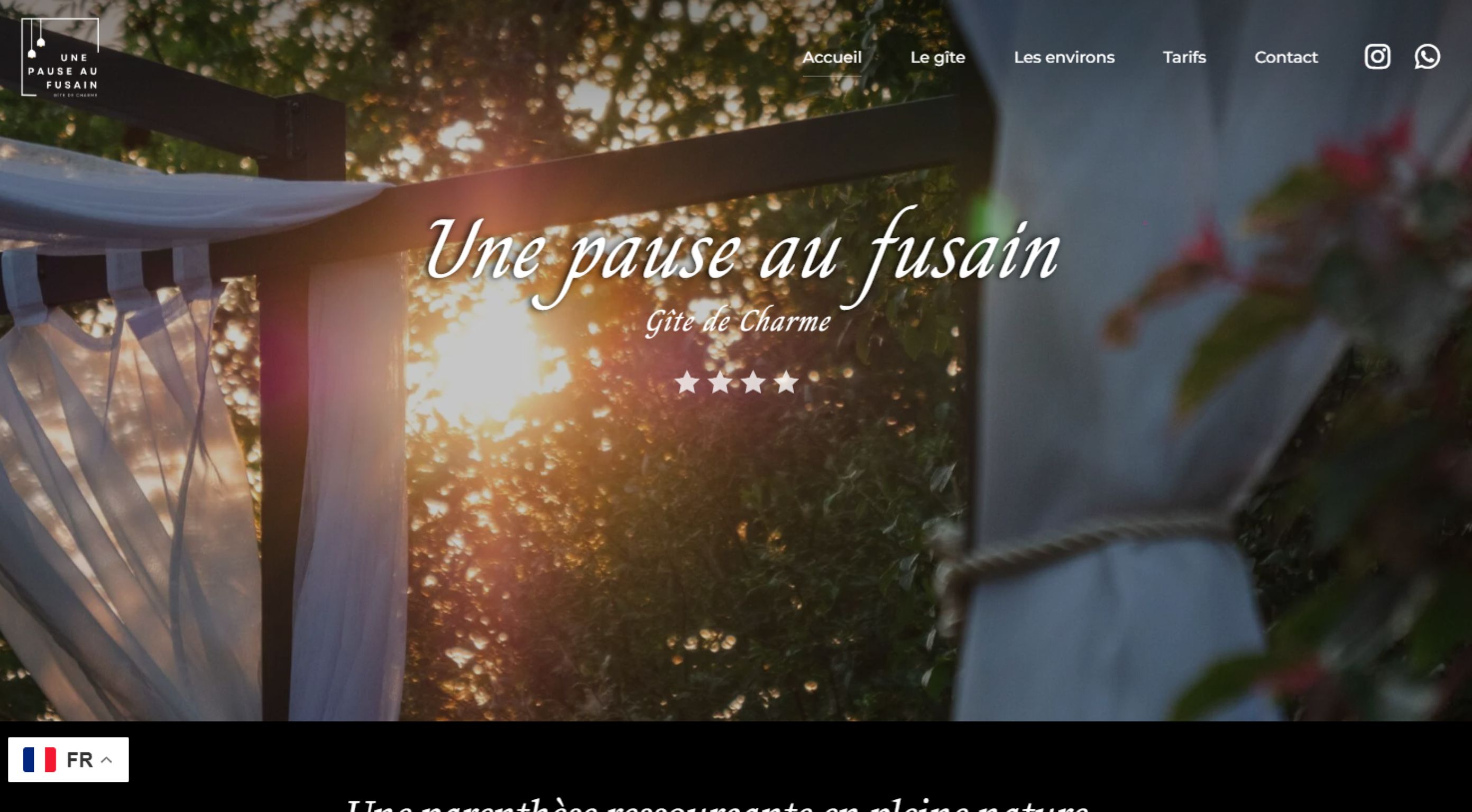 Site unepauseaufusain.fr réalisé par UnkaiWeb